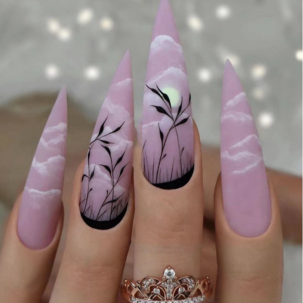 Lavender Design Press-on Nails