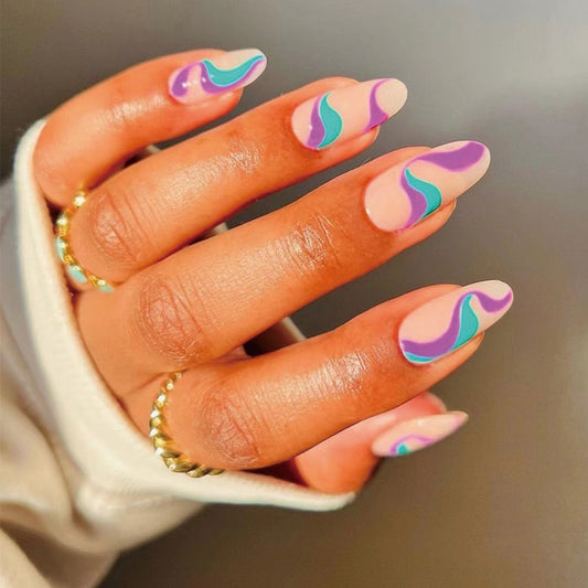 Tye Dye Pink Press-on Nails